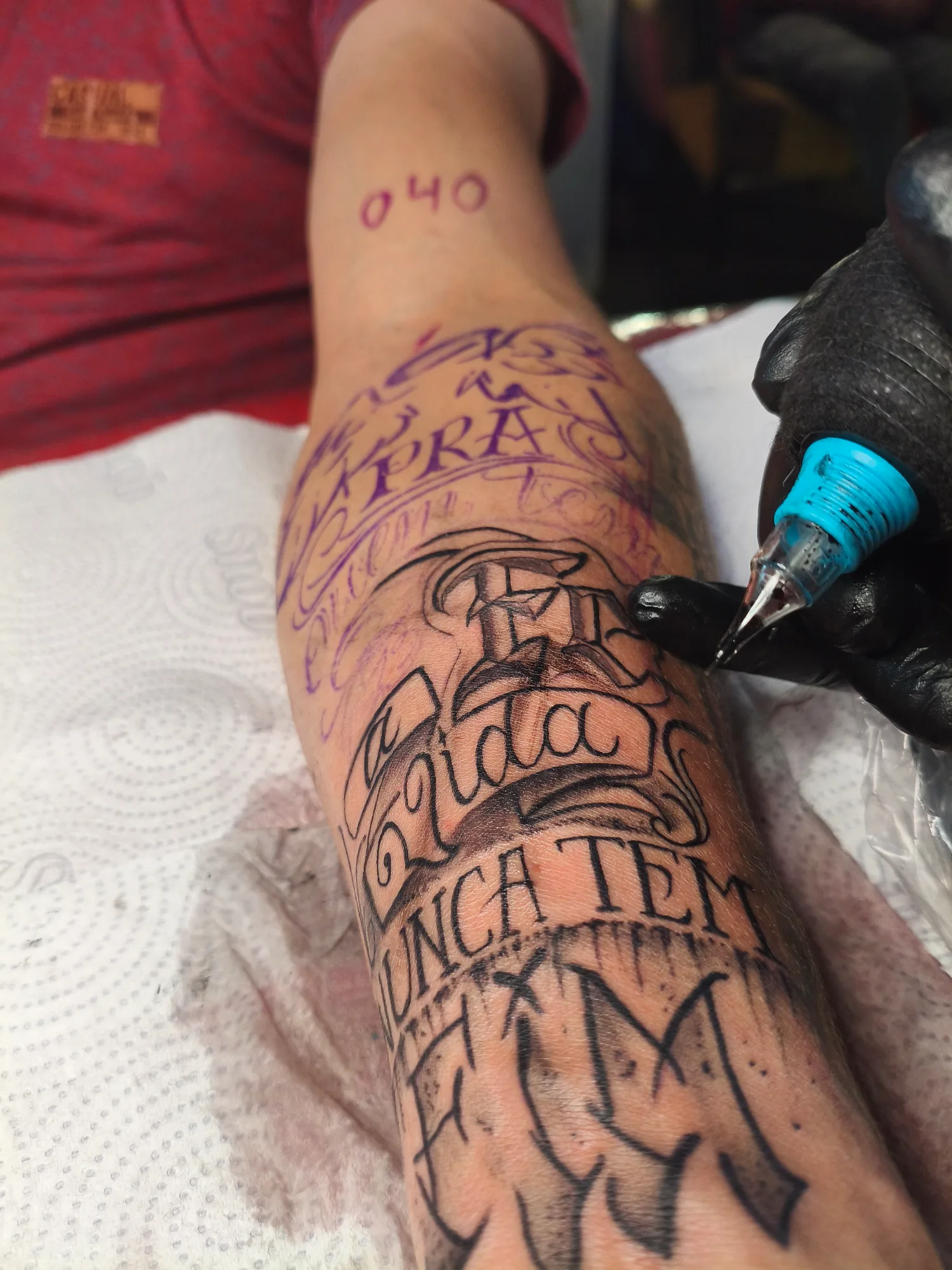 Tatuagem do portfólio do estúdio