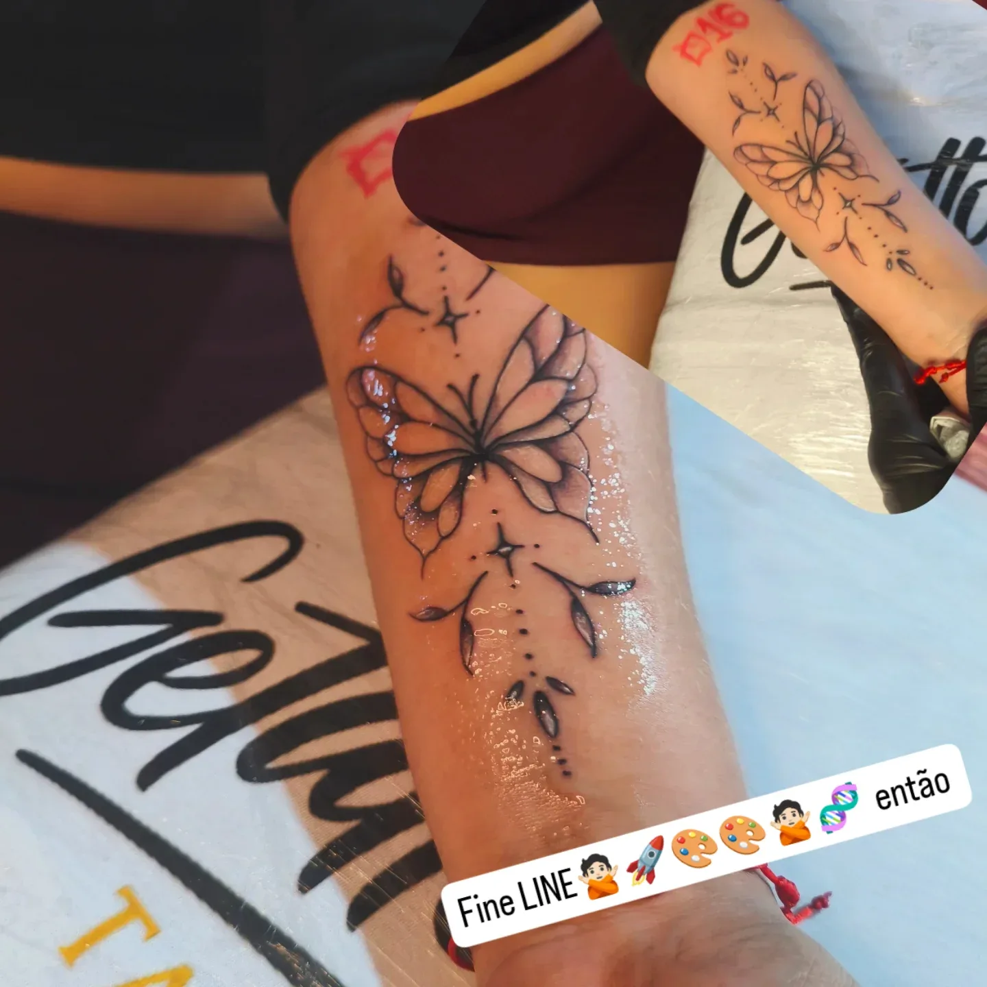 Tatuagem do portfólio do estúdio